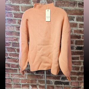 Women's VICI Mock Neck knit Oversized Sweater Large